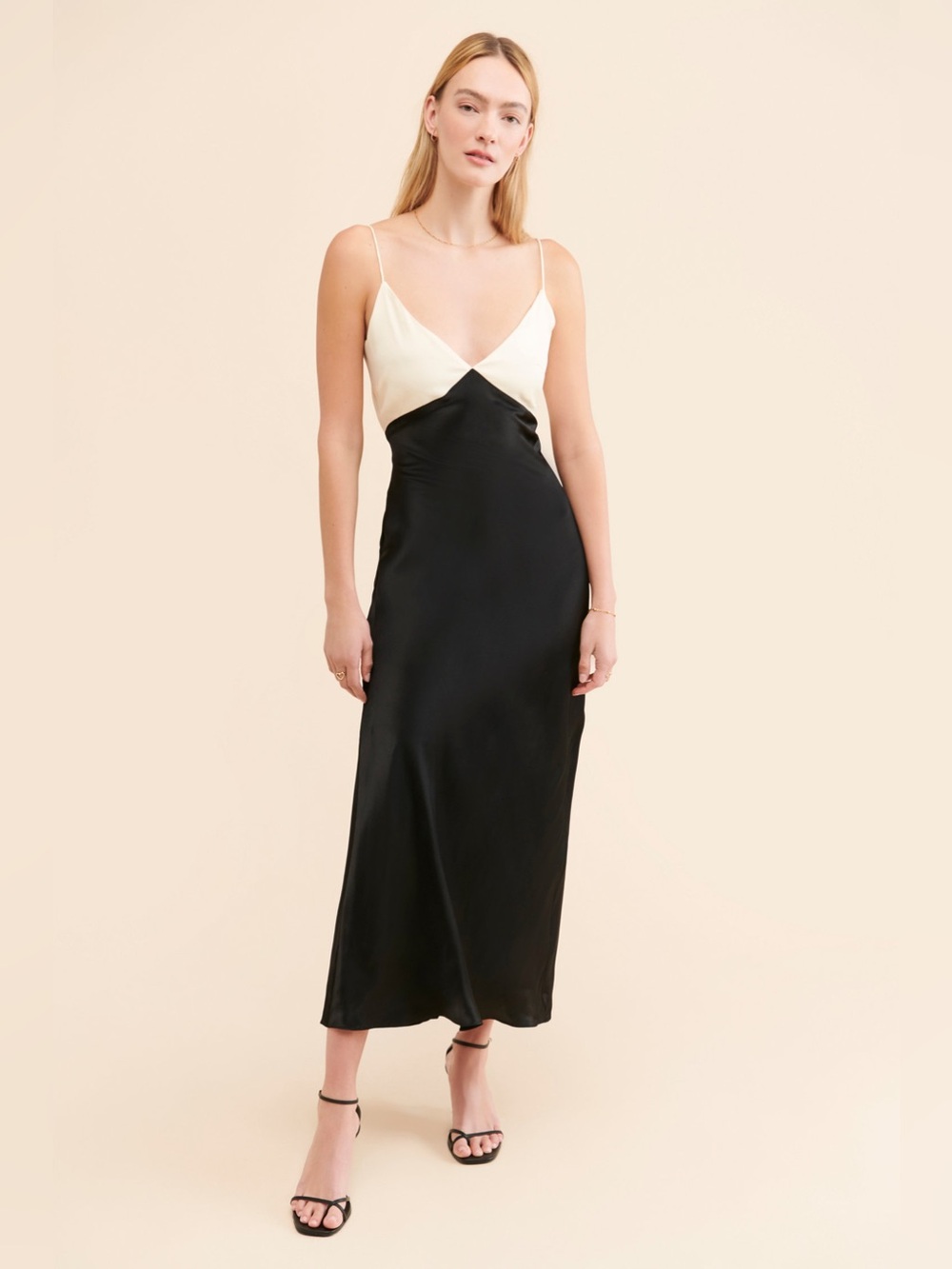 Summer Away Rosa Slip Midi Dress Open Back